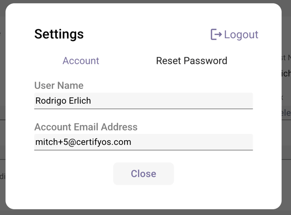 User Settings